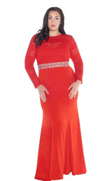 1 of 4 Mac Duggal Fabulouss 77383K Red