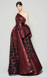 4 of 9 MNM Couture N0388 Dress Burgundy
