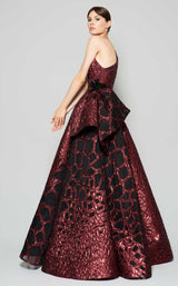5 of 9 MNM Couture N0388 Dress Burgundy