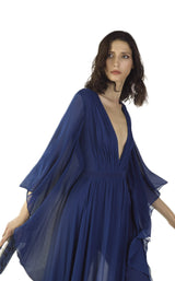 3 of 4 Revive by Tony Ward Naomi Dress Royal-Blue