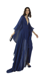 1 of 4 Revive by Tony Ward Naomi Dress Royal-Blue