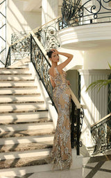 8 of 8 Daymor NC1029 Dress Gold