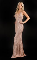 4 of 12 Nina Canacci 1516 Dress Rose-Gold