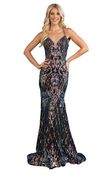 1 of 6 Nina Canacci 1517 Dress Black-Multi
