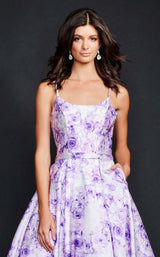3 of 4 Nina Canacci 1527 Dress Purple-Print