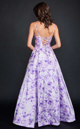 2 of 4 Nina Canacci 1527 Dress Purple-Print