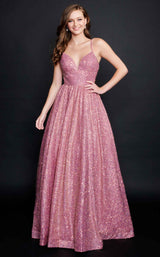 2 of 6 Nina Canacci 1531 Dress Cinnamon-Rose