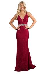 1 of 10 Nina Canacci 2295 Dress Burgundy