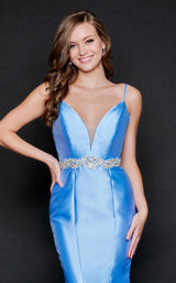 7 of 10 Nina Canacci 2318 Dress Sky-Blue