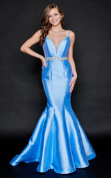 3 of 10 Nina Canacci 2318 Dress Sky-Blue