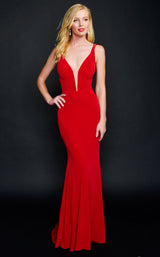 2 of 8 Nina Canacci 2324 Dress Burgundy