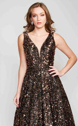 7 of 8 Nina Canacci 3175 Dress Black-Gold