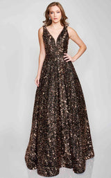 3 of 8 Nina Canacci 3175 Dress Black-Gold
