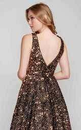 8 of 8 Nina Canacci 3175 Dress Black-Gold