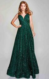 1 of 8 Nina Canacci 3175 Dress Emerald
