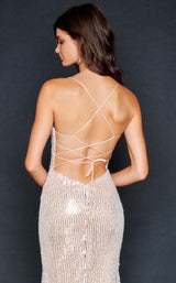 4 of 4 Nina Canacci 3177 Dress Nude-Silver