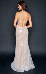 2 of 4 Nina Canacci 3177 Dress Nude-Silver