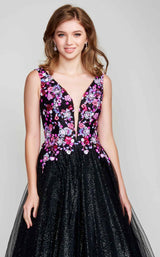 3 of 4 Nina Canacci 3184 Dress Black-Multi