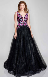 1 of 4 Nina Canacci 3184 Dress Black-Multi