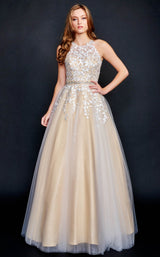 2 of 8 Nina Canacci 3188 Dress White-Nude