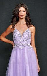 3 of 4 Nina Canacci 3189 Dress Lilac-Silver
