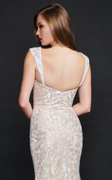 4 of 4 Nina Canacci 4206 Dress Ivory-Nude