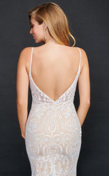 4 of 4 Nina Canacci 4209 Dress Ivory-Nude