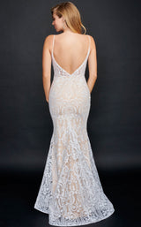 2 of 4 Nina Canacci 4209 Dress Ivory-Nude