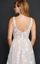 4 of 4 Nina Canacci 4212 Dress Ivory-Nude