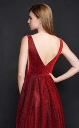 6 of 6 Nina Canacci 5208 Dress Burgundy