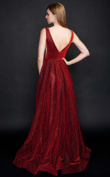 3 of 6 Nina Canacci 5208 Dress Burgundy