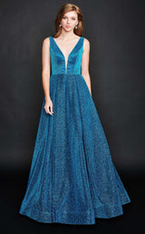 2 of 6 Nina Canacci 5208 Dress Teal
