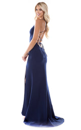 5 of 10 Nina Canacci 6547 Dress Navy
