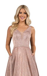 7 of 10 Nina Canacci 6552 Dress Rose-Gold