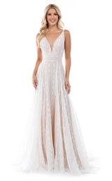 1 of 8 Nina Canacci 6553 Dress Ivory-Nude