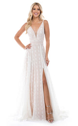 2 of 8 Nina Canacci 6553 Dress Ivory-Nude