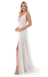 3 of 8 Nina Canacci 6553 Dress Ivory-Nude