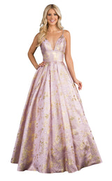 1 of 12 Nina Canacci 6554 Dress Lilac-Gold