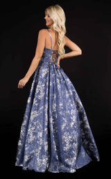6 of 12 Nina Canacci 6554 Dress Navy-Silver