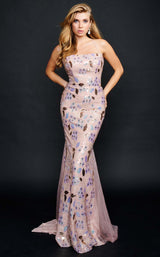 2 of 8 Nina Canacci 6570 Dress Rose-Gold