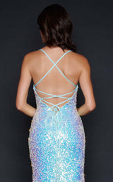 4 of 4 Nina Canacci 6571 Dress Ivory-Iridescent