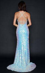 2 of 4 Nina Canacci 6571 Dress Ivory-Iridescent