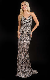 3 of 12 Nina Canacci 8194 Dress Black-Rose-Gold