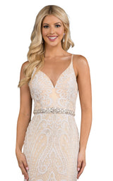 8 of 12 Nina Canacci 8194 Dress Ivory-Nude