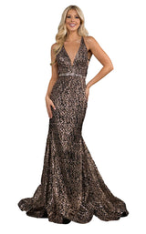 2 of 10 Nina Canacci 8197 Dress Black-Rose-Gold