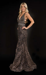 3 of 10 Nina Canacci 8197 Dress Black-Rose-Gold