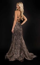 5 of 10 Nina Canacci 8197 Dress Black-Rose-Gold