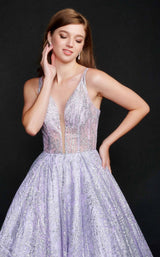 3 of 4 Nina Canacci 8202 Dress Lilac-Silver