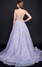2 of 4 Nina Canacci 8202 Dress Lilac-Silver