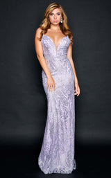 2 of 6 Nina Canacci 8203 Dress Silver-Lilac